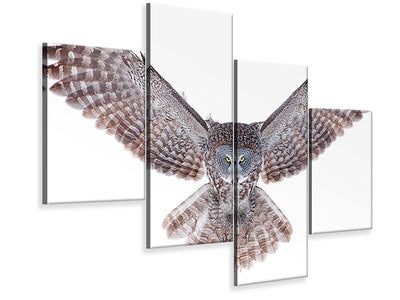 modern-4-piece-canvas-print-power-great-grey-owl