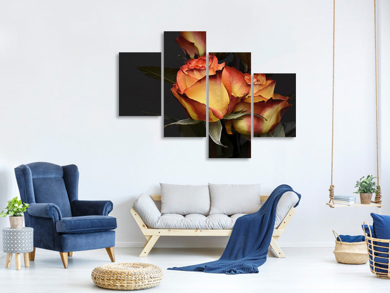 modern-4-piece-canvas-print-roses-of-the-romance