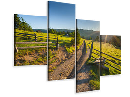 modern-4-piece-canvas-print-sunrise-at-mountain