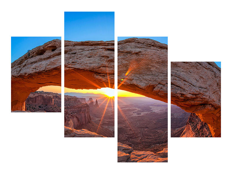 modern-4-piece-canvas-print-sunset-at-mesa-arch