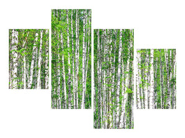 modern-4-piece-canvas-print-the-birch-forest