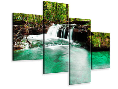 modern-4-piece-canvas-print-the-river-at-waterfall