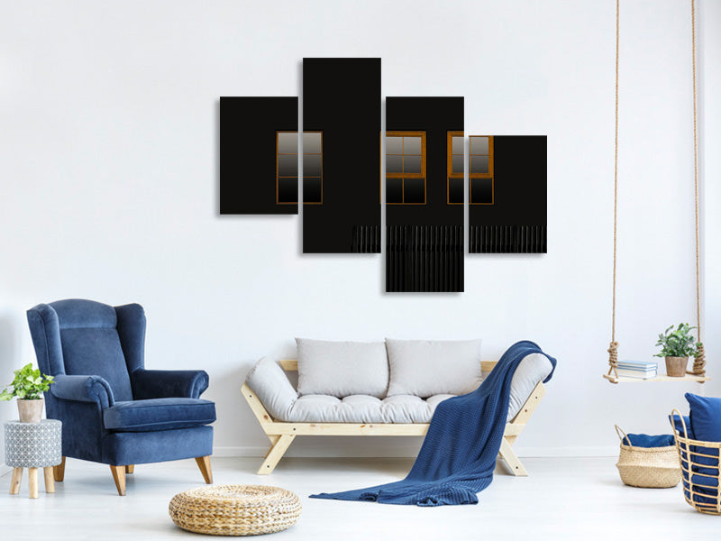 modern-4-piece-canvas-print-windows-in-the-dark