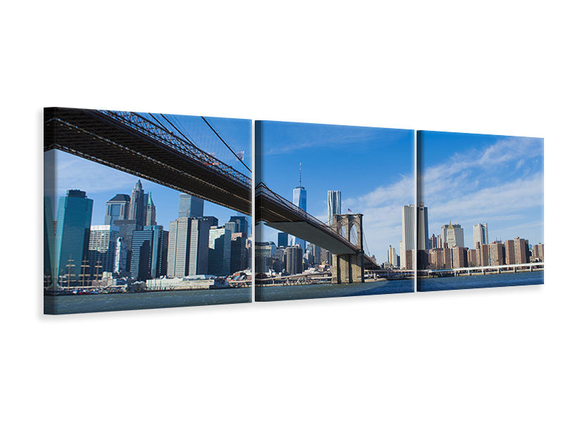 panoramic-3-piece-canvas-print-brooklyn-bridge-in-sunshine