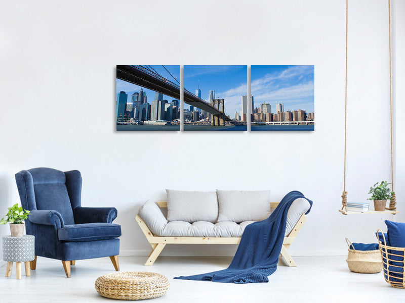 panoramic-3-piece-canvas-print-brooklyn-bridge-in-sunshine