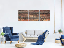 panoramic-3-piece-canvas-print-brown-brick-wall