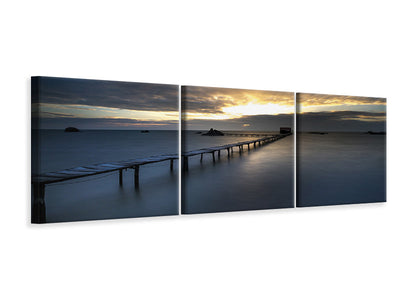 panoramic-3-piece-canvas-print-evening-mood-on-the-long-jetty