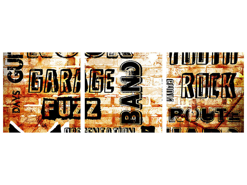 panoramic-3-piece-canvas-print-rock-in-grunge-style