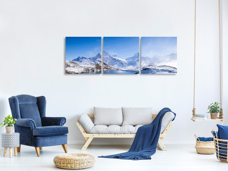 panoramic-3-piece-canvas-print-sundeck-at-the-swiss-mountain-lake