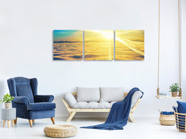 panoramic-3-piece-canvas-print-sunset-above-the-clouds