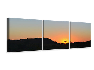 panoramic-3-piece-canvas-print-sunset-in-africa