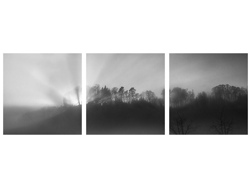 panoramic-3-piece-canvas-print-the-sun-in-the-fog