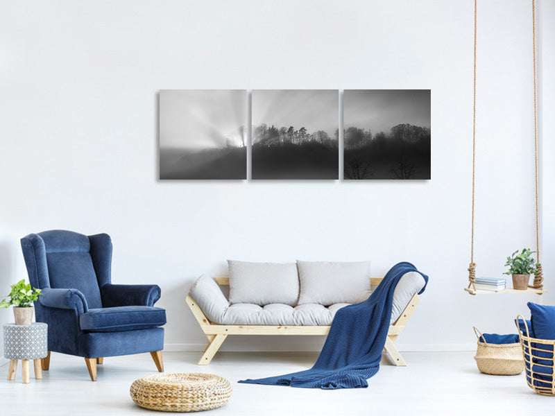 panoramic-3-piece-canvas-print-the-sun-in-the-fog