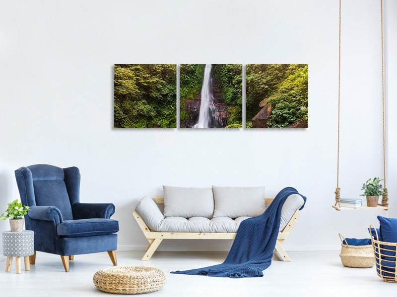 panoramic-3-piece-canvas-print-waterfall-bali