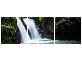 panoramic-3-piece-canvas-print-waterfall-in-the-evening-light