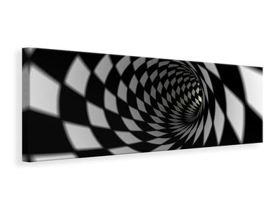 panoramic-canvas-print-abstract-tunnel-black-white