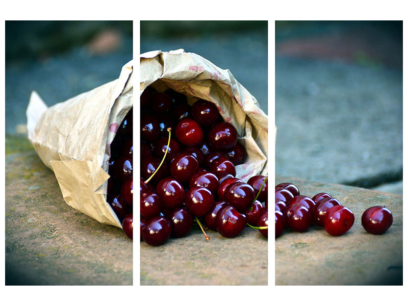 3-piece-canvas-print-a-bag-of-cherries