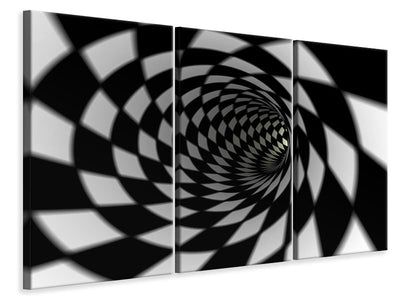 3-piece-canvas-print-abstract-tunnel-black-white