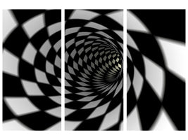 3-piece-canvas-print-abstract-tunnel-black-white