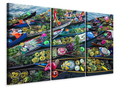 3-piece-canvas-print-banjarmasin-floating-market