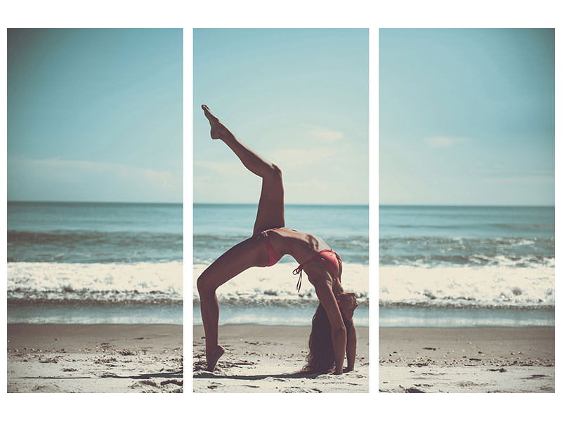 3-piece-canvas-print-beach-gymnastics