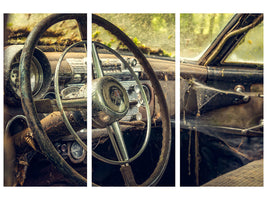 3-piece-canvas-print-disintegrated-vintage-car