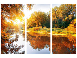 3-piece-canvas-print-forest-reflection-in-water