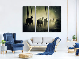 3-piece-canvas-print-horses-in-the-forest