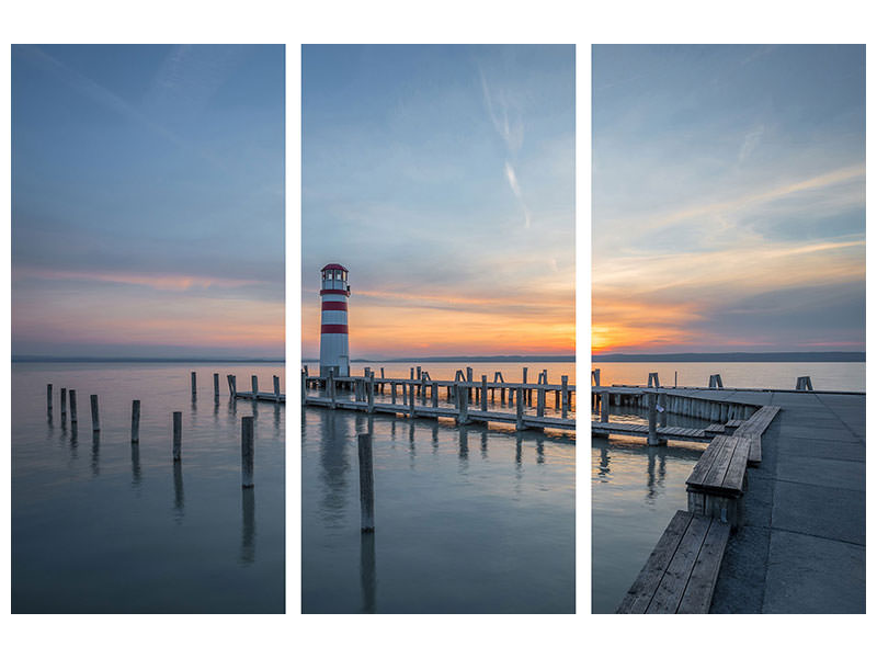 3-piece-canvas-print-lighthouse-in-the-sunset