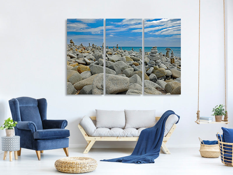 3-piece-canvas-print-many-stacks-of-stones