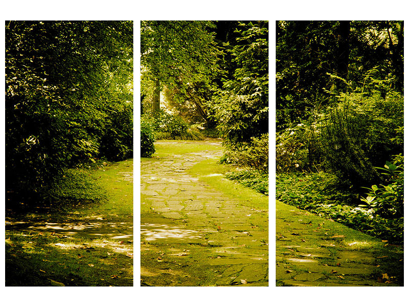 3-piece-canvas-print-moss-covered-path