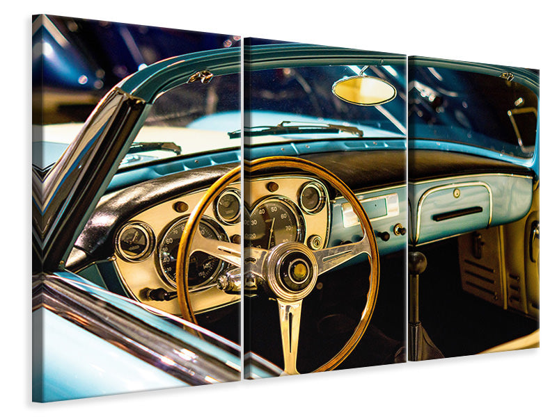 3-piece-canvas-print-oldtimer-interior