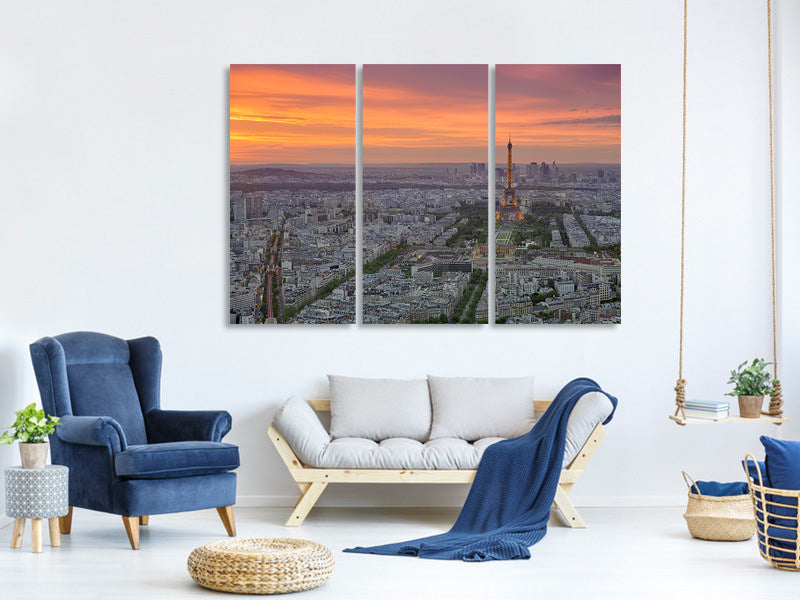 3-piece-canvas-print-paris-skyline-at-sunset