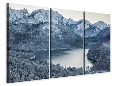 3-piece-canvas-print-photo-wallaper-mountains-in-monochrome