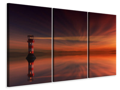 3-piece-canvas-print-red-sky-at-the-lighthouse