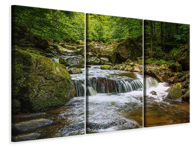 3-piece-canvas-print-relaxation-at-the-waterfall-ii