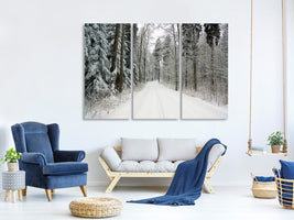 3-piece-canvas-print-snow-in-the-forest