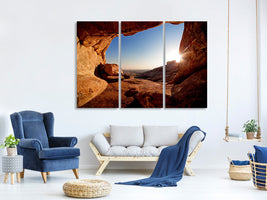 3-piece-canvas-print-sunset-in-front-of-the-cave