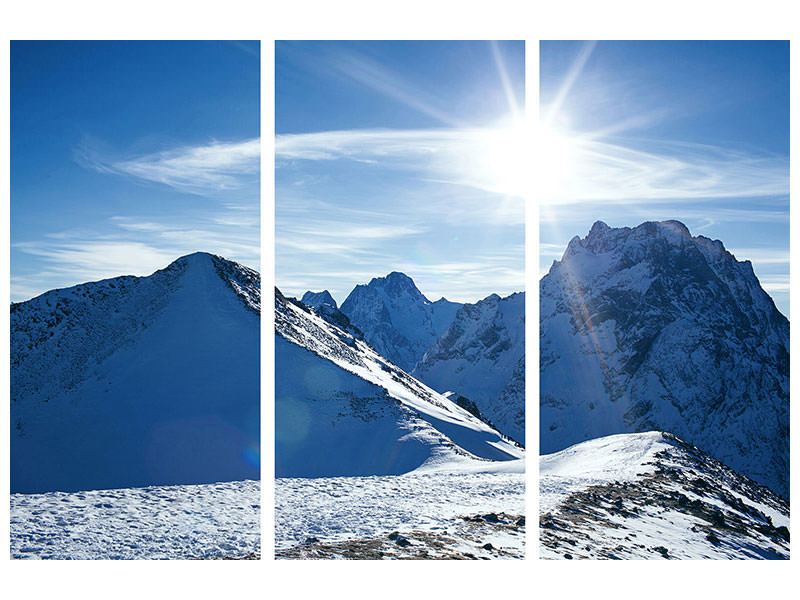 3-piece-canvas-print-the-mountain-in-snow