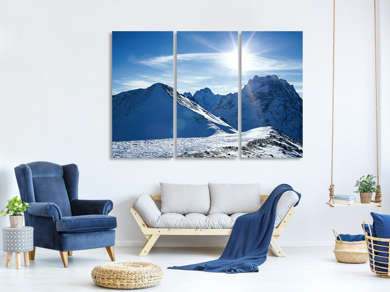 3-piece-canvas-print-the-mountain-in-snow