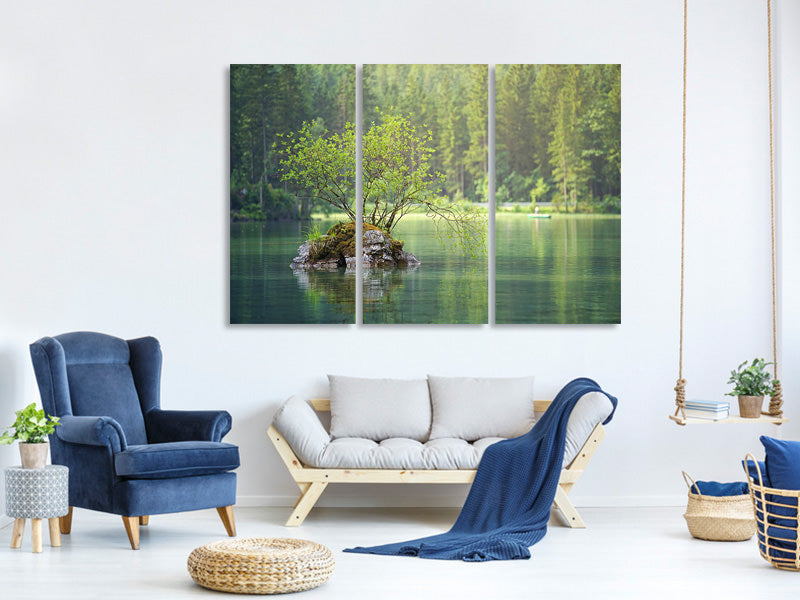 3-piece-canvas-print-the-pond-in-the-forest