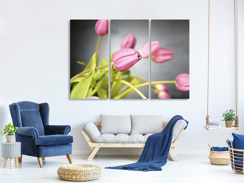 3-piece-canvas-print-the-tulip-bouquet-in-pink