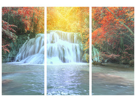 3-piece-canvas-print-waterfall-in-light