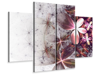 4-piece-canvas-print-abstract-floral