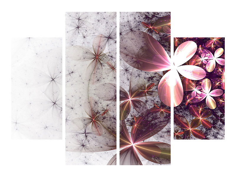 4-piece-canvas-print-abstract-floral