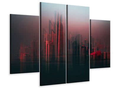 4-piece-canvas-print-abu-dhabi-skyline