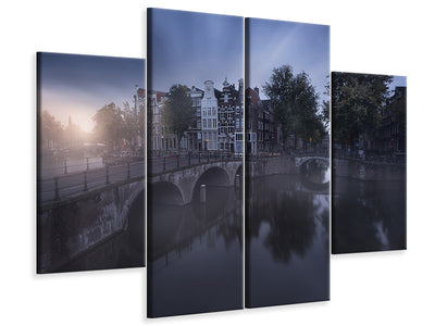 4-piece-canvas-print-amsterdam-morning-ii