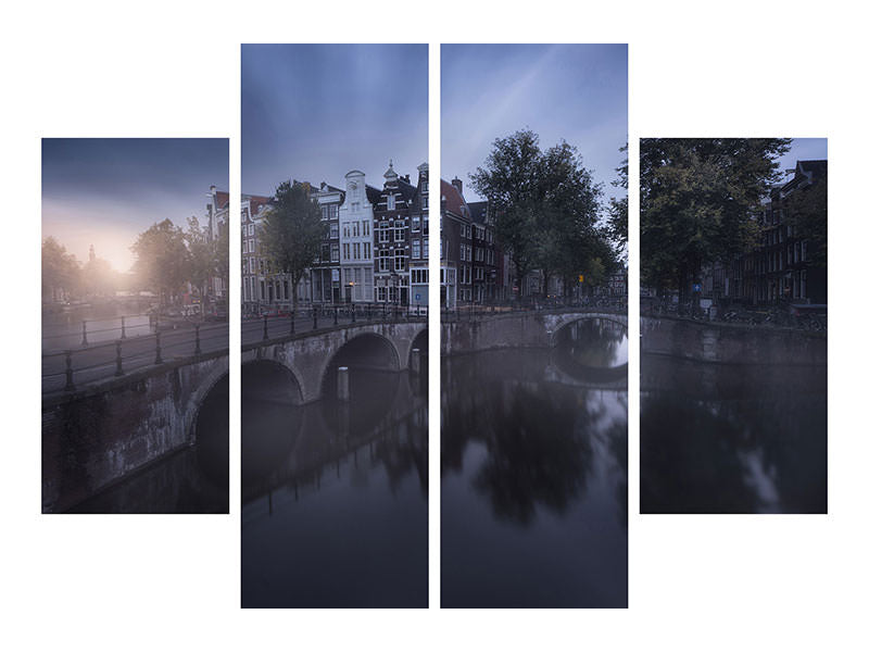 4-piece-canvas-print-amsterdam-morning-ii