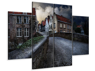 4-piece-canvas-print-an-evening-in-bruges