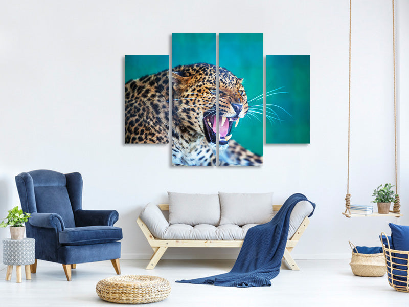 4-piece-canvas-print-attention-leopard